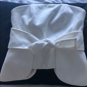 White strapless top